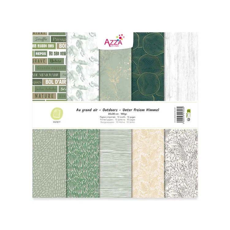 Bloc de papiers 'Au grand air' (30x30) (10f)