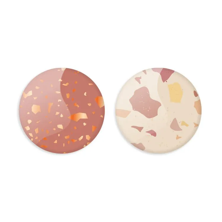 Perles de r&eacute;sine imprim&eacute;es 'Granite' (foil -32pc)