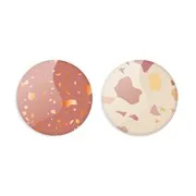 Perles de résine imprimées 'Granite' (foil -32pc)