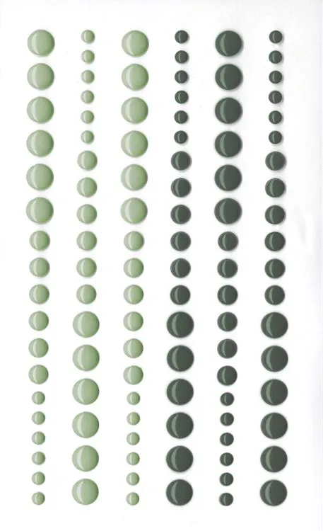 Perles de résine 'Vert de gris-Sapin'