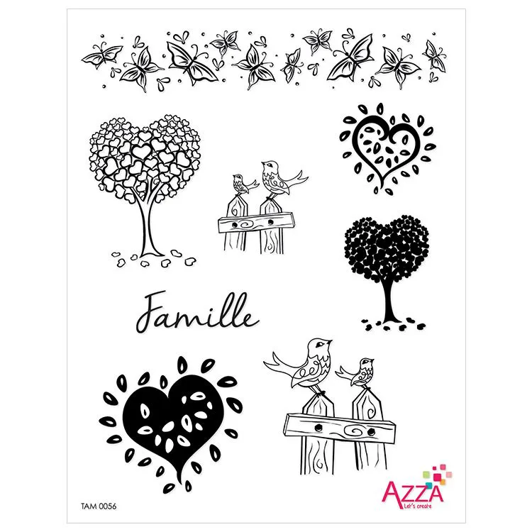 Tampons Diamant Azza Scrap 'Famille' 