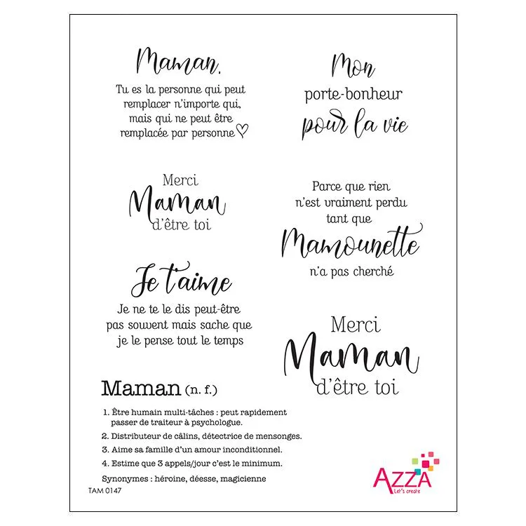 Tampons diamant 'Merci Maman'