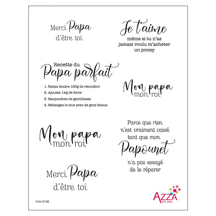 Tampons diamant 'Merci Papa'