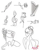 Tampons diamant 'Poésie lyrique'