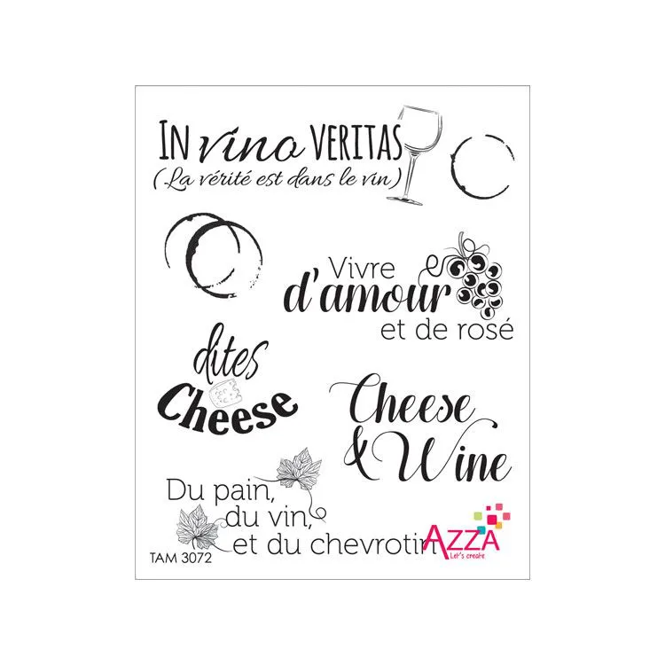 Tampon rubis 'Mots Cheese & Wine''