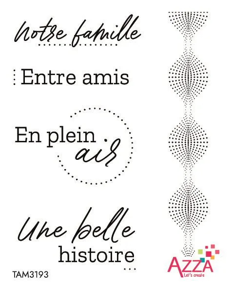 Tampons rubis mots 'Pointillisme' 