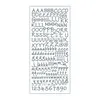 Sticker contour Alphabet (silver)