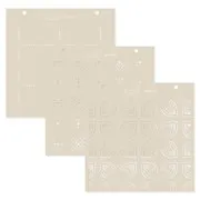 Trio de gabarits cascade 'Symboles artist' (15x15)