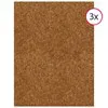 Feuille adhésive matière 'Liège' (3pcs)