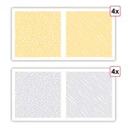 Papiers imprimés 'Essentiel 'Paille-Cool blue' (8f