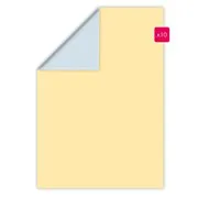 Papiers A4 duo 10p 'Cool blue- Paille'