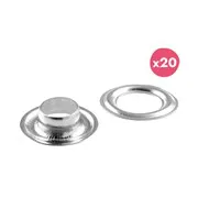 Oeillets 5mm 'Argent' (20pcs)