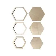 Cadres mdf hexagone (12-10-8cm) 3pcs