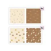 Papiers imprimés 'St Valentin' (Gold foil) (8f)